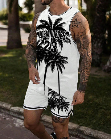 Sleeveless Tank Top Shorts Set